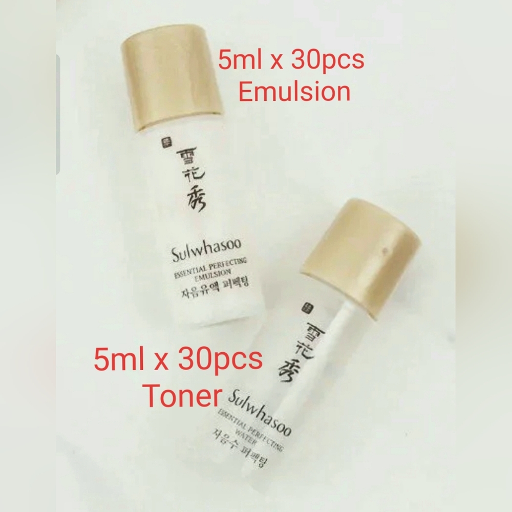 Sulwhasoo Essential Perfecting 5ml Water (30pcs) + Emulsion (30pcs) 60pcs Newest
